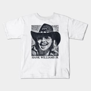 Retro vintage Hank Williams Jr Kids T-Shirt